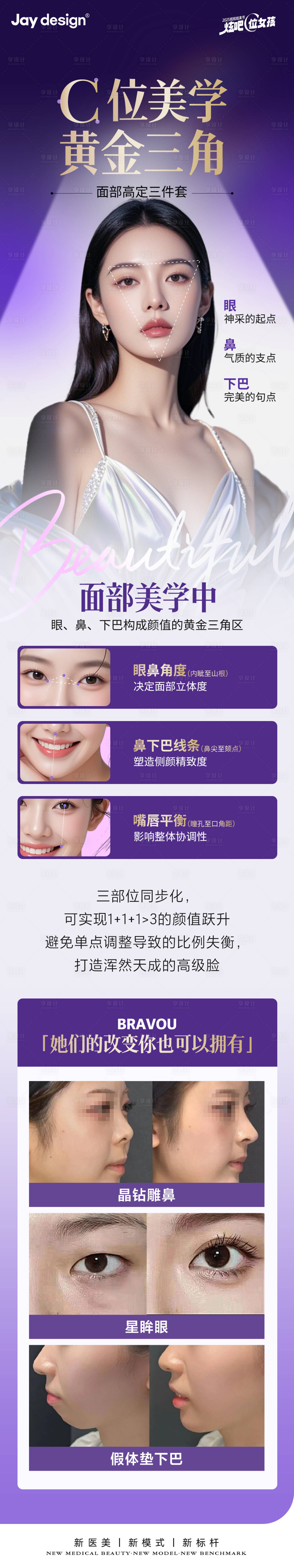 源文件下載【享設計】搜索編號：73090032267973764【醫美微整形美學案例長圖海報】