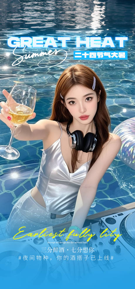 源文件下载【酒吧大暑海报】编号：35430031947133359