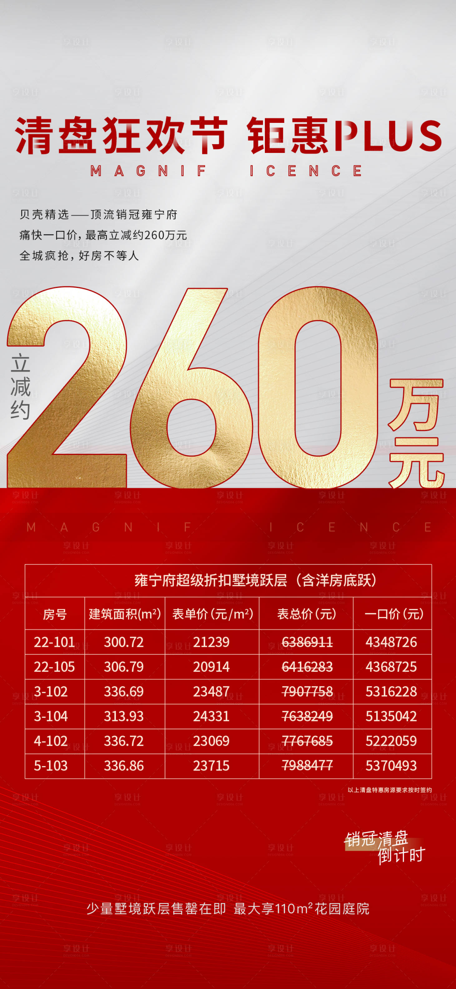 源文件下載【地產(chǎn)清盤特價房海報】編號：88330032100372917