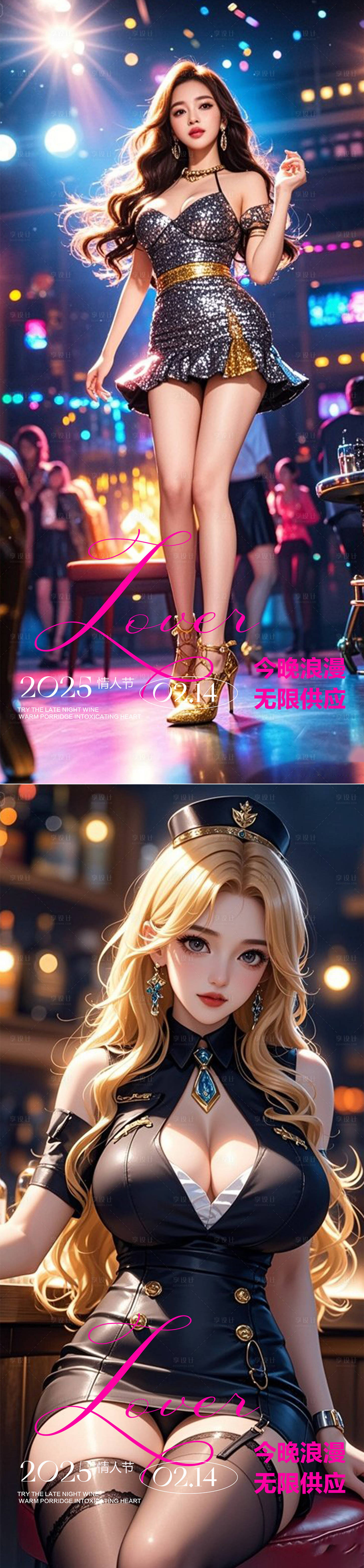 源文件下载【享设计】搜索编号：55170032171509336【酒吧预定海报】