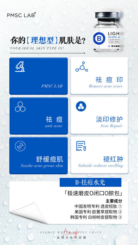源文件下载【享设计】搜索编号：82100031708668101【医美祛痘水光产品海报】