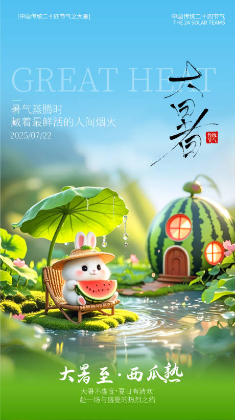 源文件下载【享设计】搜索编号：35950031957012188【大暑】