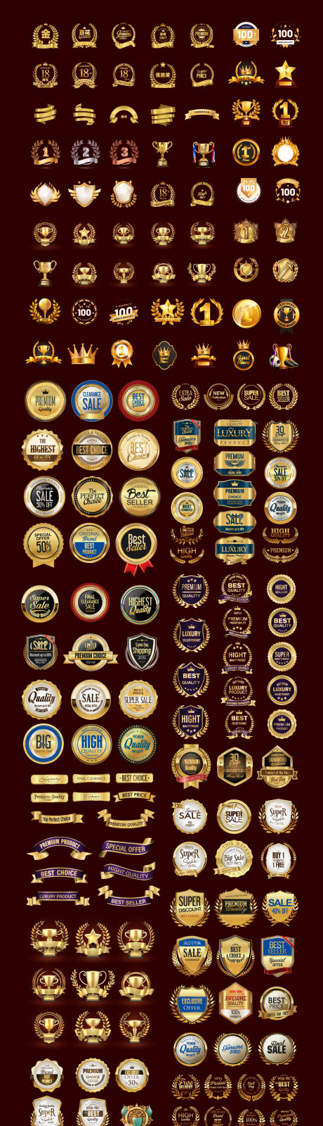 源文件下载【徽章奖牌icon图标设计】编号：35820031788397316