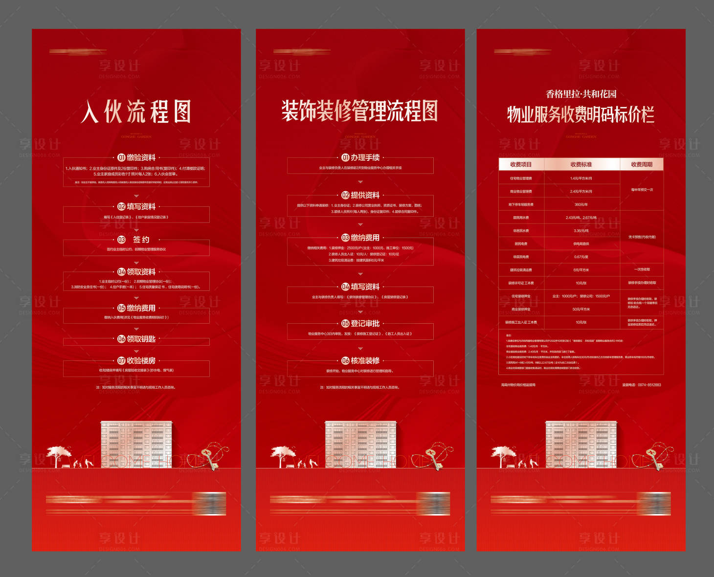 源文件下载【物业服务价格公示展架】编号：66670031837827388