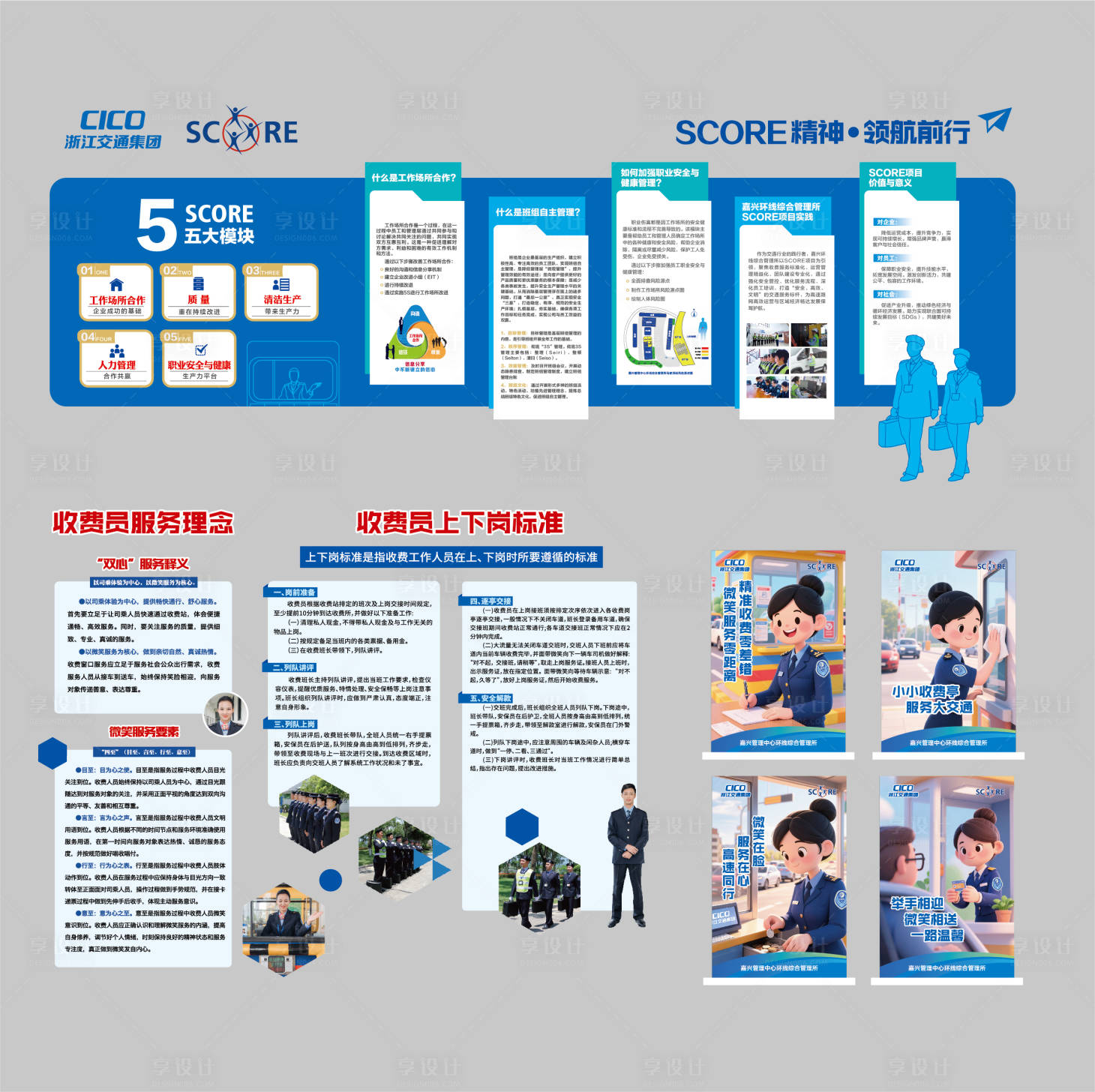 源文件下载【收费员文化墙】编号：72290032060127552