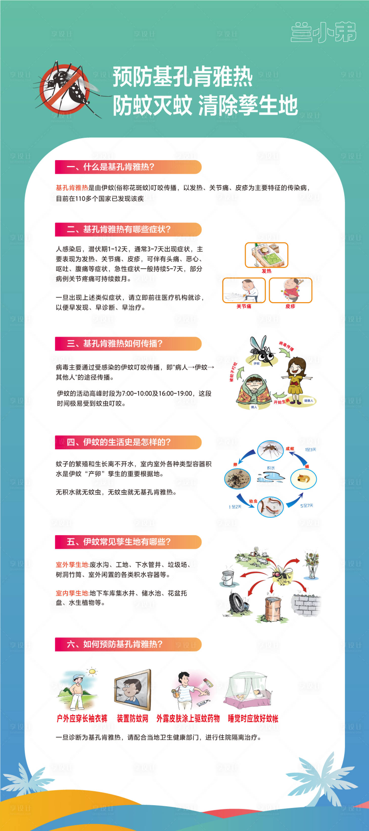 源文件下载【享设计】搜索编号：93250032219904755【预防基孔肯雅热海报】