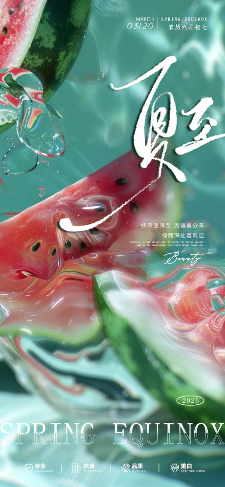 源文件下载【美业夏至节气海报】编号：30450031809337086