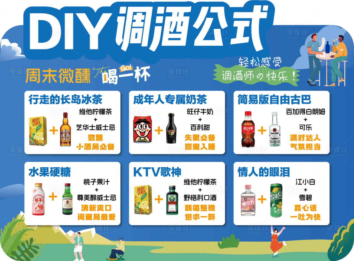 源文件下載【享設計】搜索編號：52800032265614678【DIY調酒立牌】