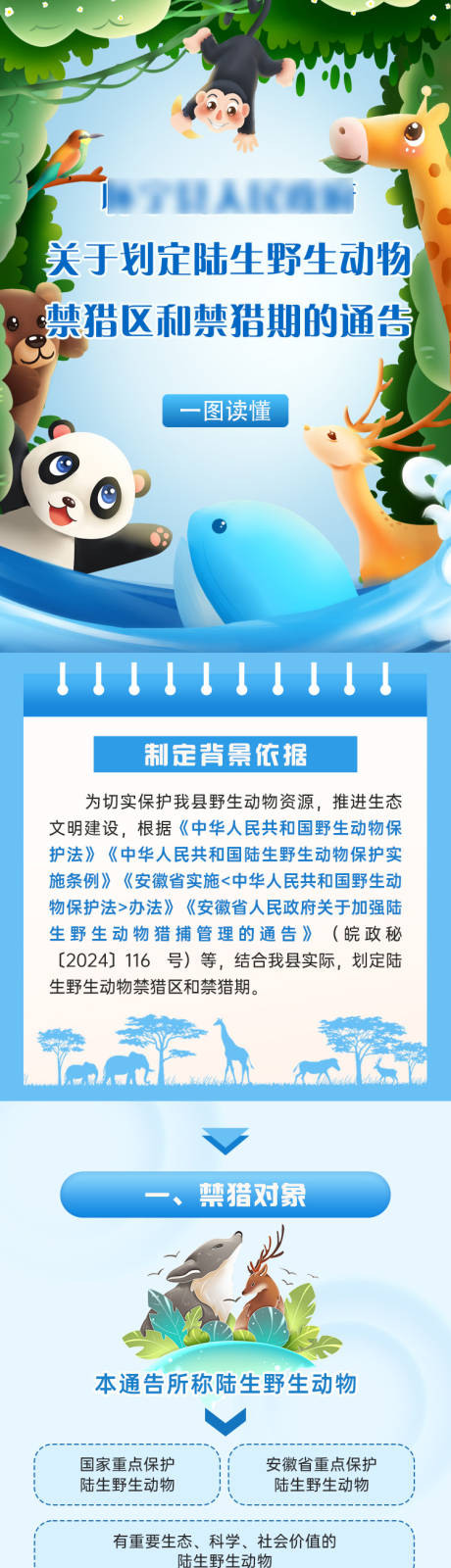 源文件下载【享设计】搜索编号：91590032232758803【一图读懂禁猎通告解读】