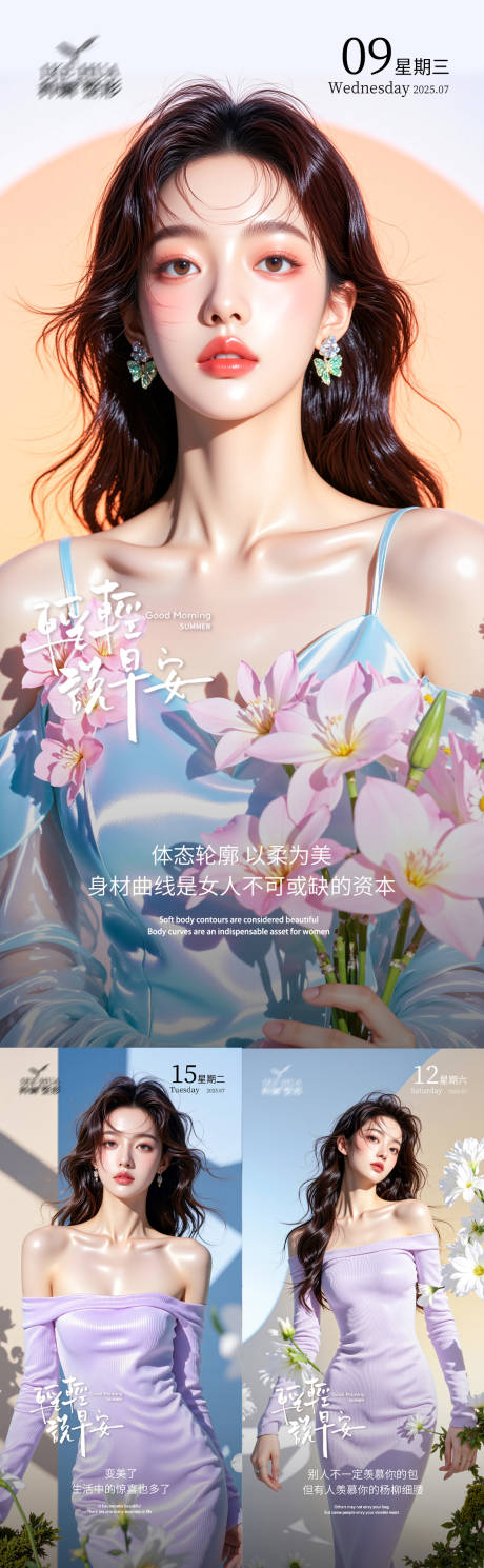 源文件下载【医美早安海报】编号：56920032055914330