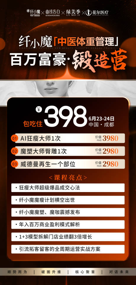 源文件下載【享設計】搜索編號：84070032131248387【醫(yī)美招商會議邀請門票海報】