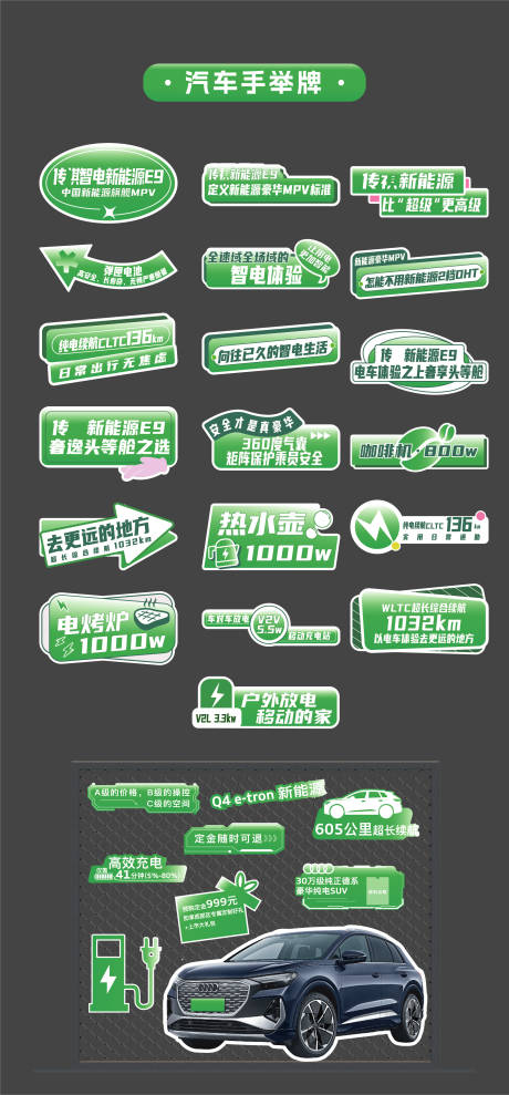 源文件下载【汽车新能源手举牌氛围牌异形牌拍照打卡】编号：89340031689467089