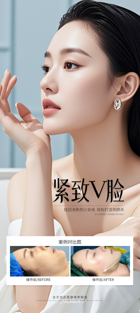 源文件下載【享設(shè)計(jì)】搜索編號(hào)：12750032057339436【醫(yī)美緊致V臉案例海報(bào)】
