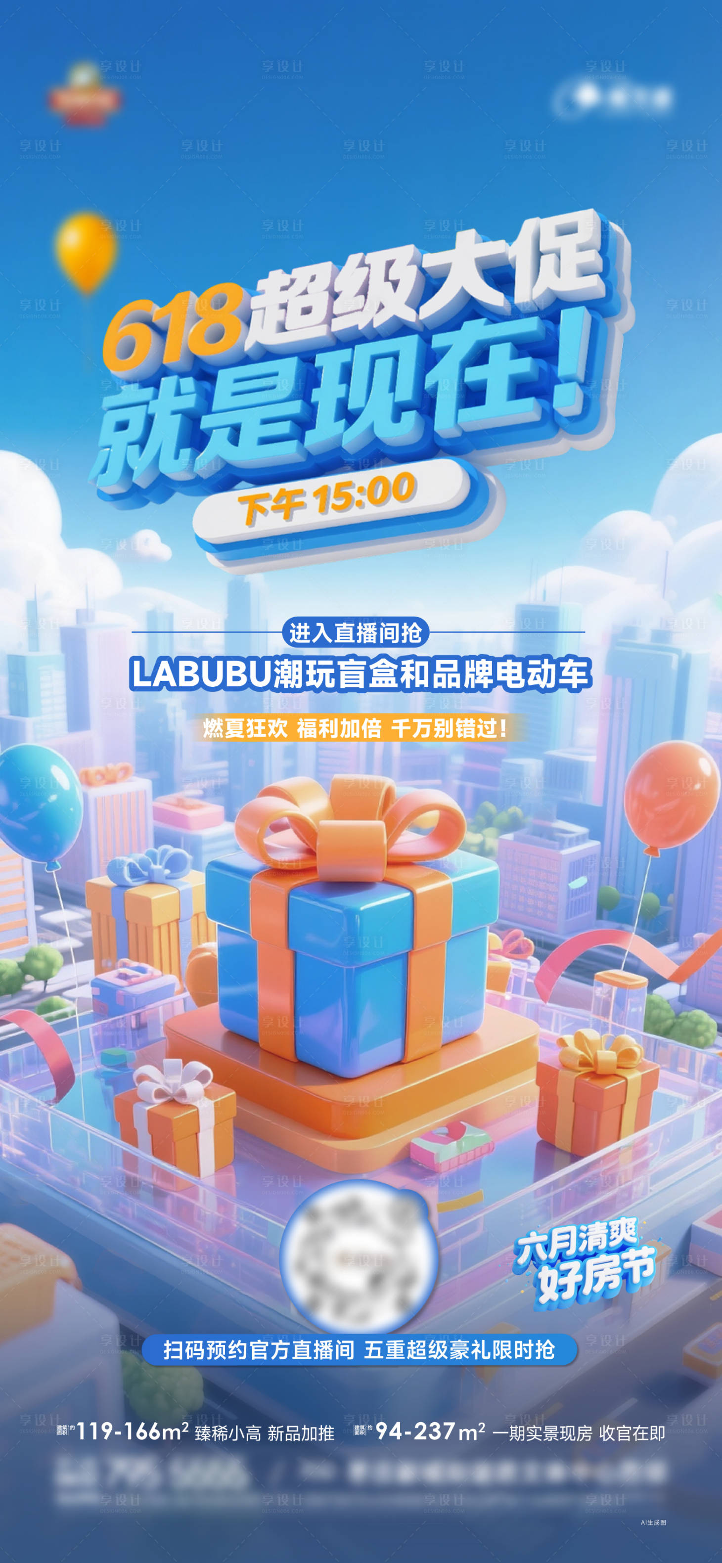 源文件下载【享设计】搜索编号：31760031897717577【地产直播预告海报】