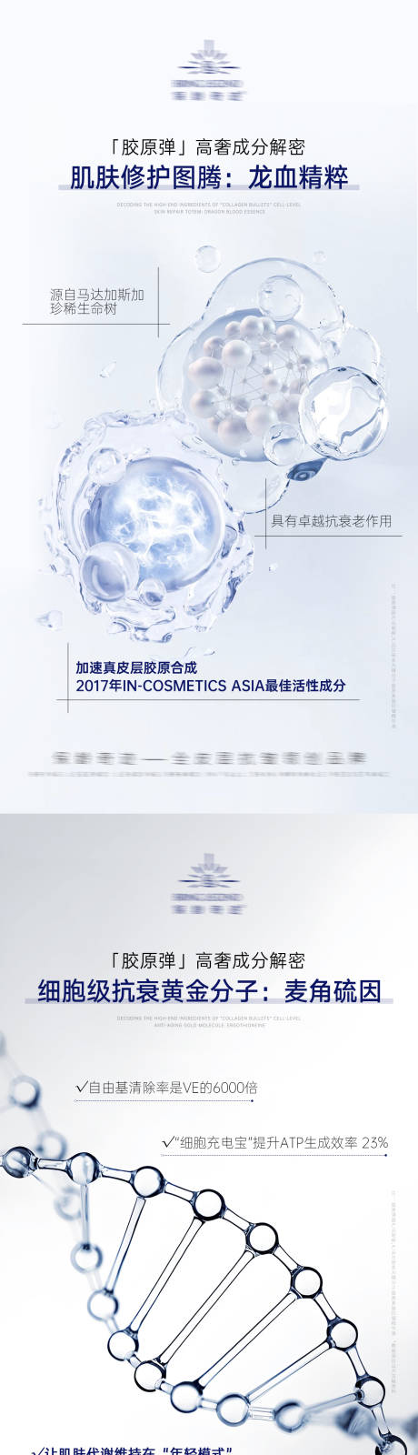 源文件下载【简约高级成分护肤功效系列海报】编号：76310031674296670