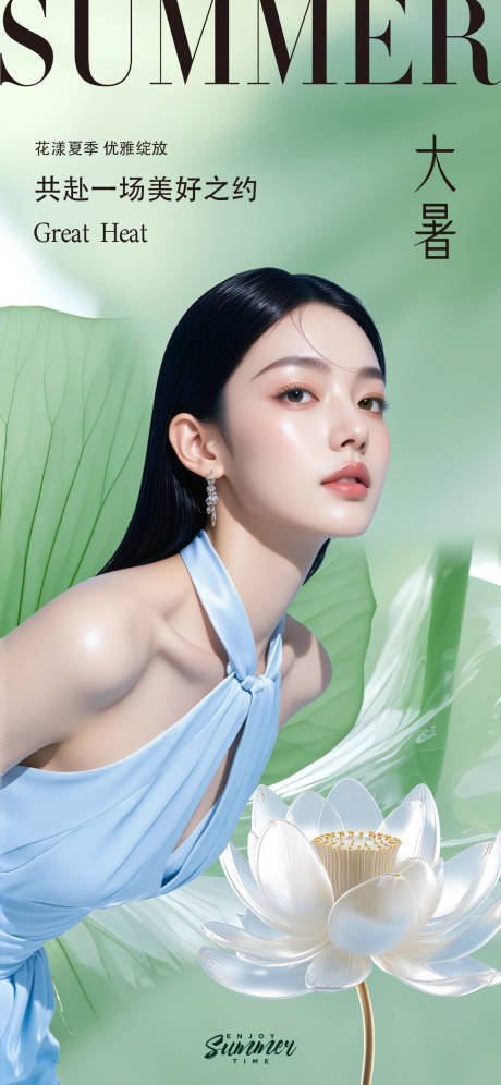 源文件下载【医美大暑节气海报】编号：18200031686881840