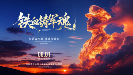 源文件下載【八一建軍節火燒云】編號：14030032259236285