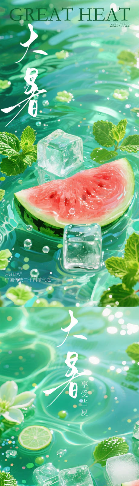 源文件下載【享設計】搜索編號：87430032027968758【大暑節氣系列海報】
