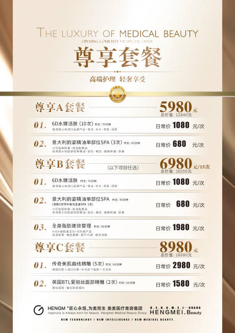 源文件下載【醫(yī)美尊享套餐海報】編號：97340032215846896
