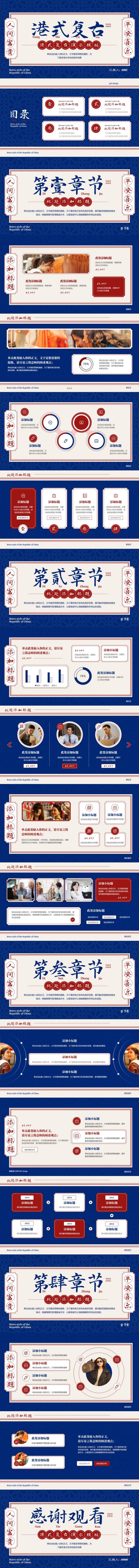 源文件下載【享設(shè)計(jì)】搜索編號(hào)：13040031777041396【港式復(fù)古風(fēng)ppt藏藍(lán)色通用匯報(bào)模板】