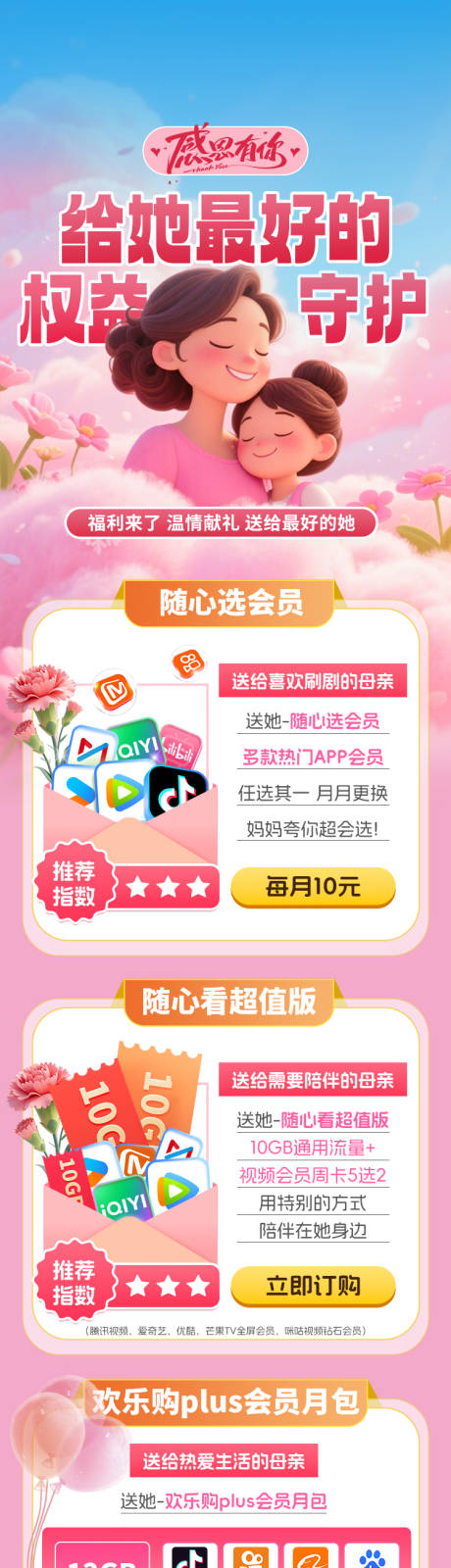 源文件下载【通讯会员权益包随心享海报长图】编号：14180031677535831