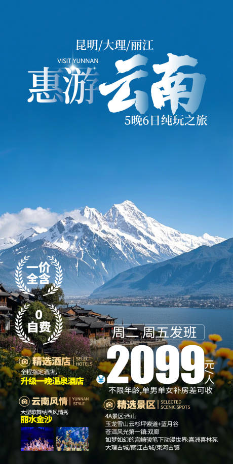 源文件下載【惠游云南旅游海報(bào)】編號(hào)：54290032190293204