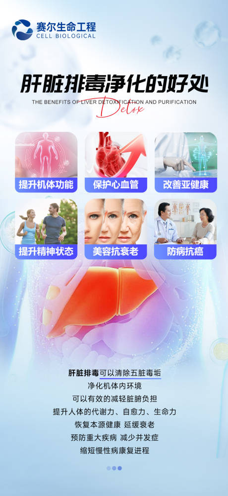 源文件下载【享设计】搜索编号：95290031801978209【肝脏细胞排毒海报】