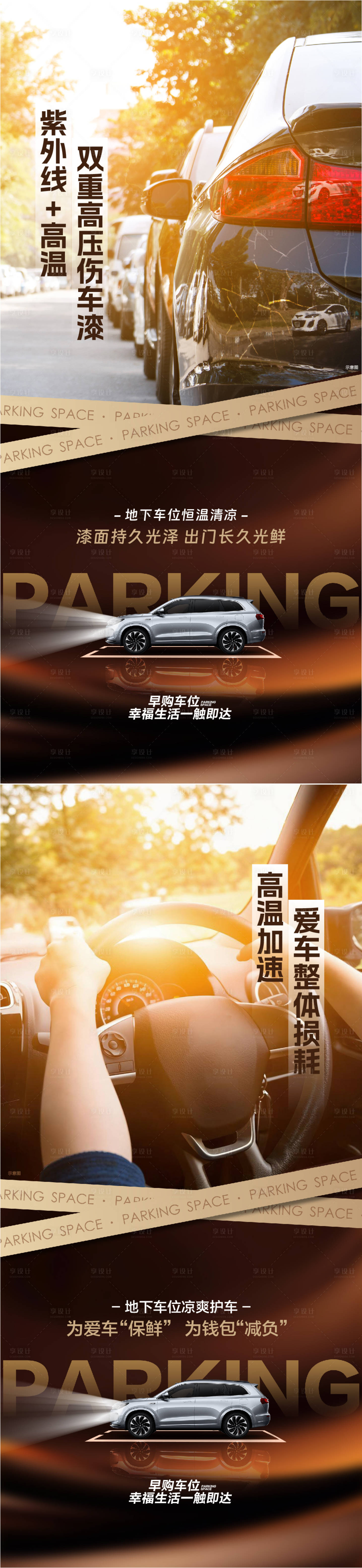 源文件下载【享设计】搜索编号：86360032195013019【车位痛点海报】