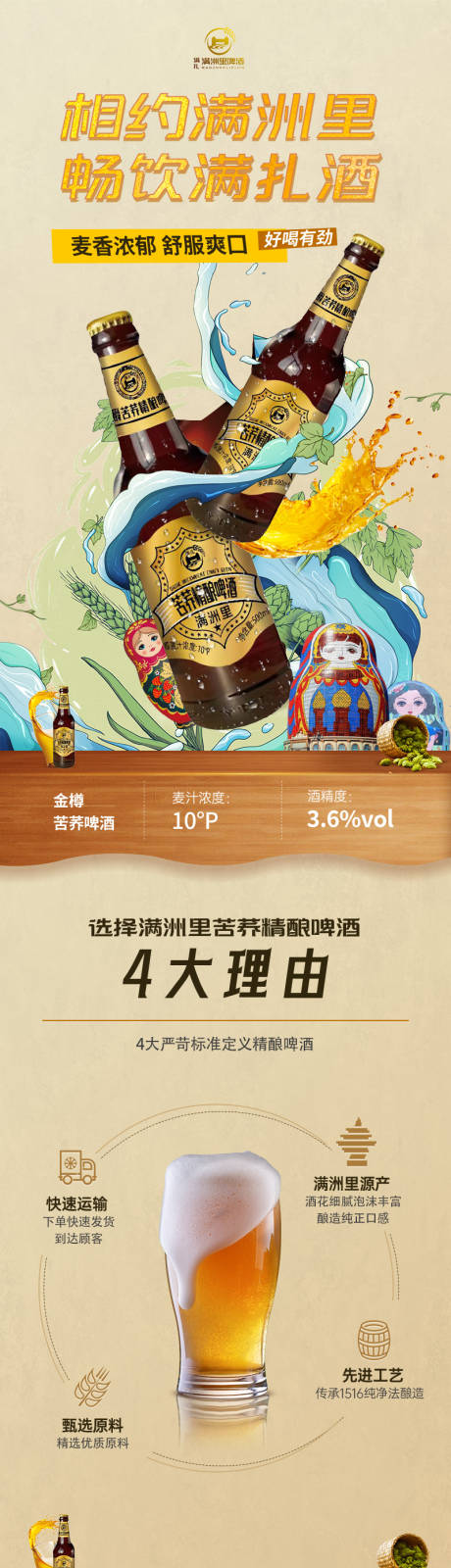 源文件下载【俄罗斯啤酒详情页】编号：73110031995379996