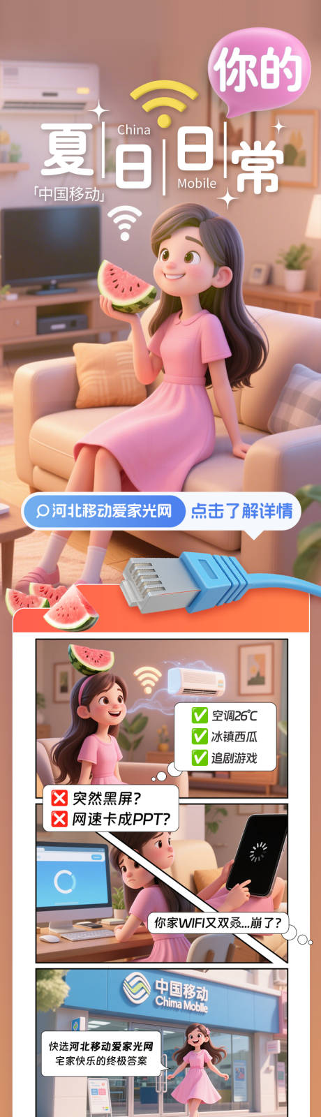 源文件下载【通讯运营商千兆宽带长图海报】编号：96190031700328695
