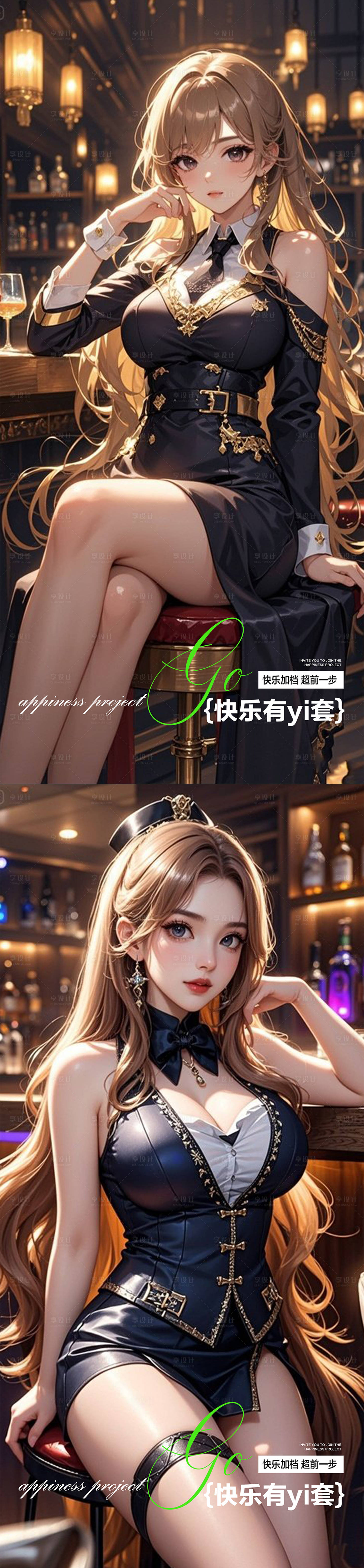 源文件下载【享设计】搜索编号：95450032171446507【酒吧转场海报】