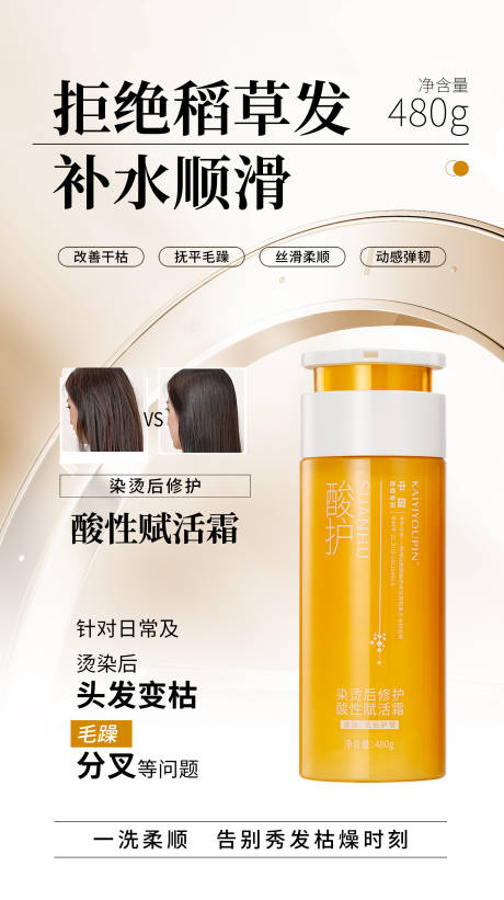 源文件下载【享设计】搜索编号：57420032085159233【海报护肤品产品洗发水泡沫】