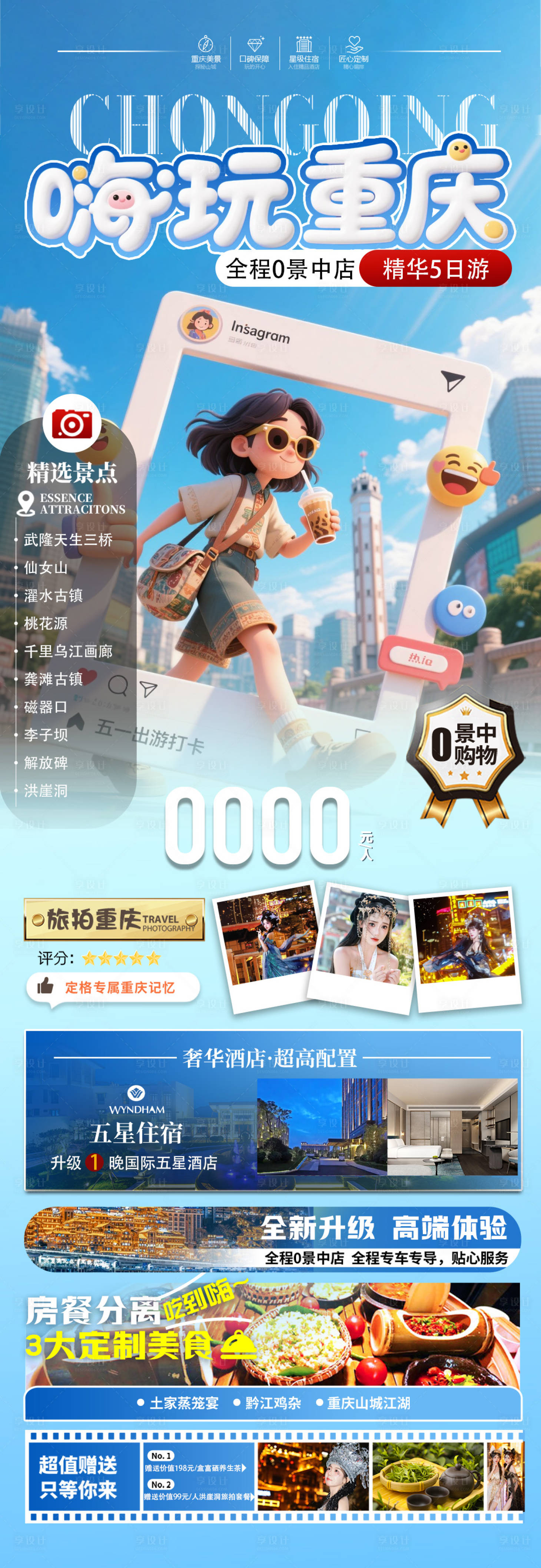 源文件下载【嗨玩重庆旅游长图】编号：43410031778546029