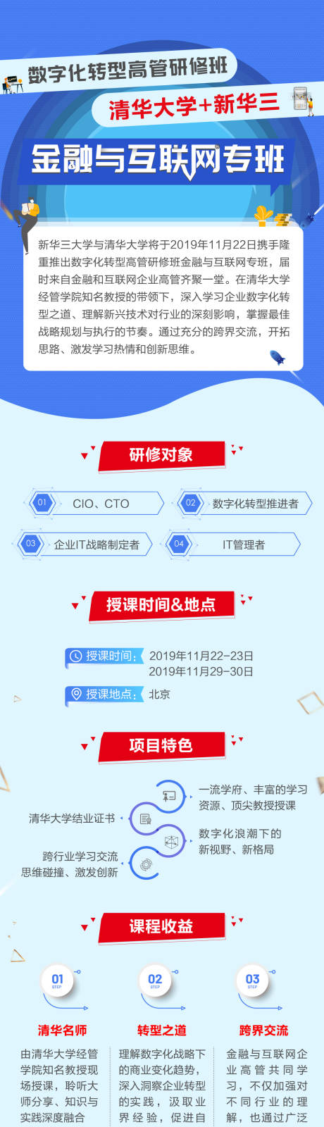 金融专班课程长图专题设计