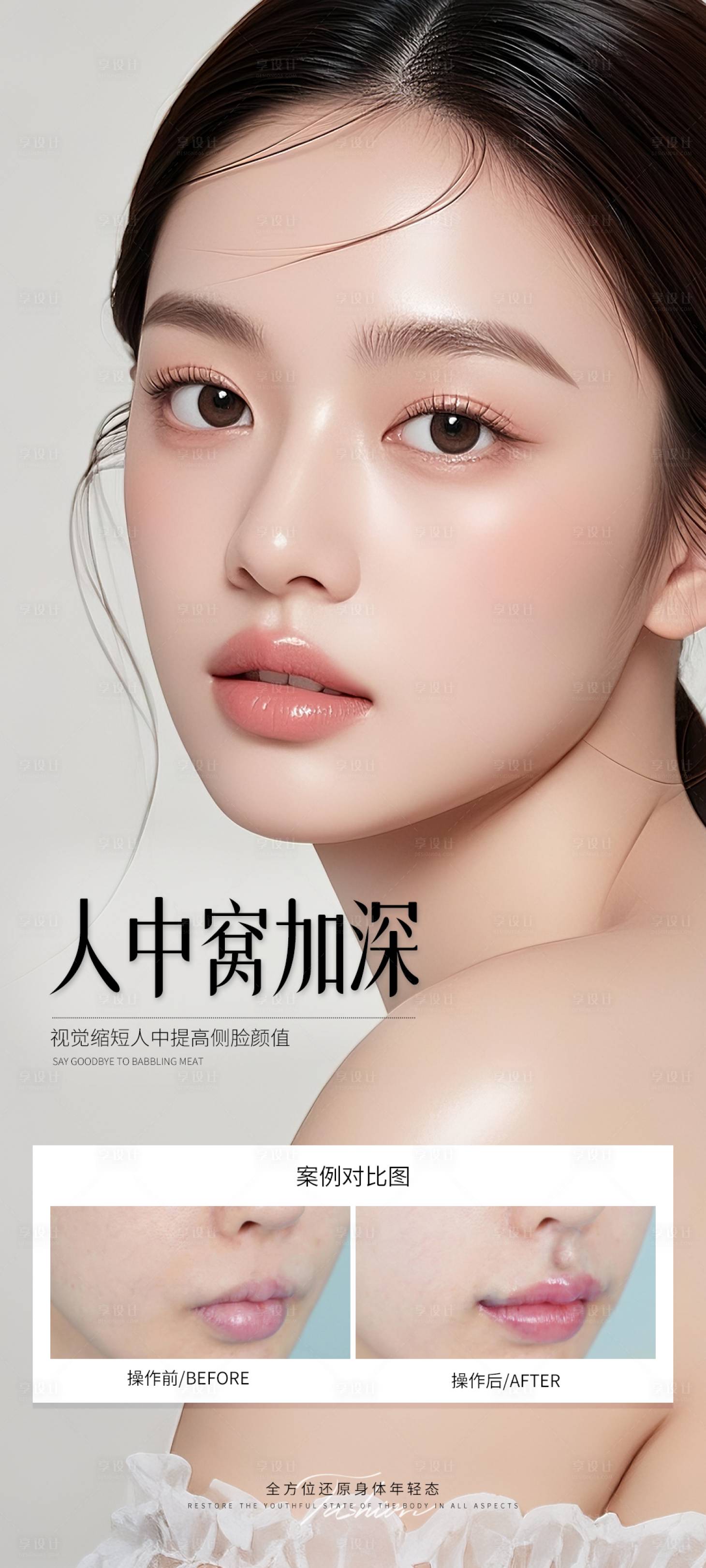 源文件下載【享設計】搜索編號：71180031979365449【人中窩加深案例】