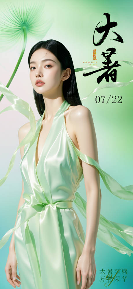 源文件下载【医美大暑节气海报】编号：10380031686739076