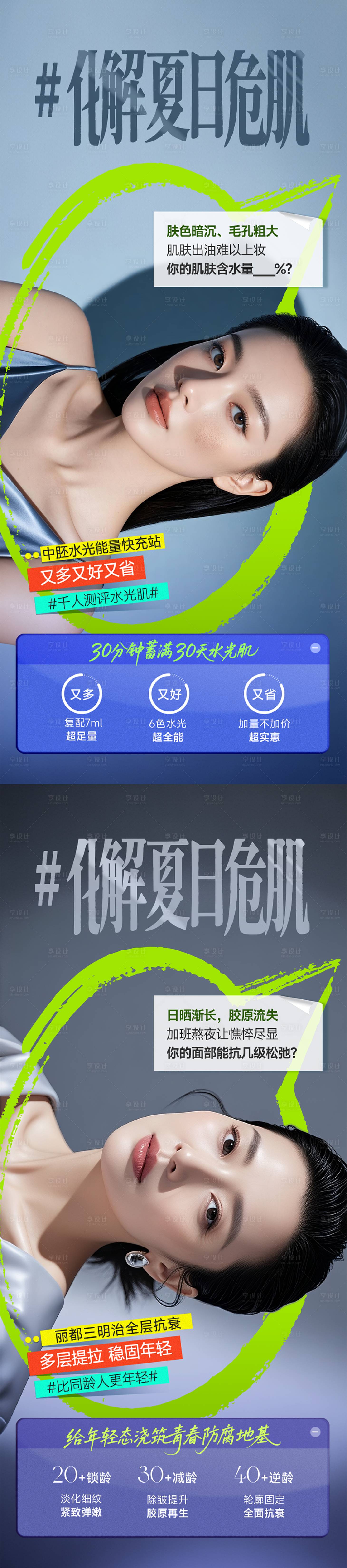 源文件下載【享設計】搜索編號：98360032188131331【醫美化解夏日危肌】