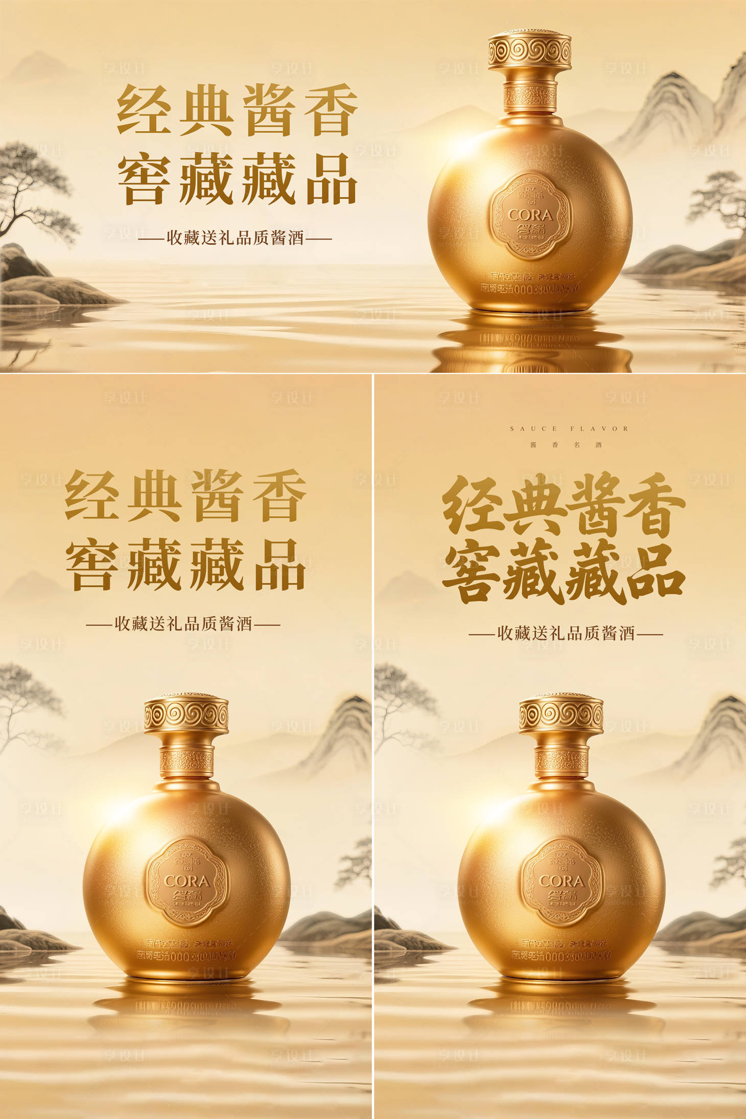 源文件下载【享设计】搜索编号：58660032239556087【酱香白酒背景板】