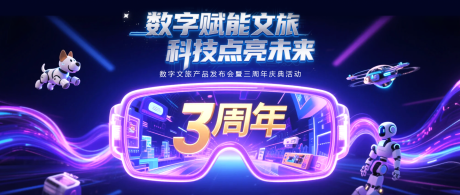 数字文旅活动背景板