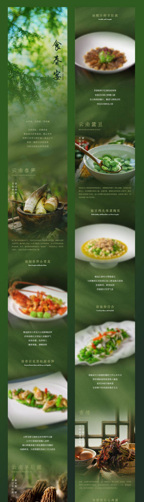源文件下载【春季菜餐饮酒店中餐厅菜品促销海报长图】编号：47540032002846094