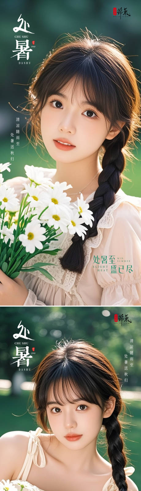 源文件下载【享设计】搜索编号：55720032245567169【美业处暑节气海报 】