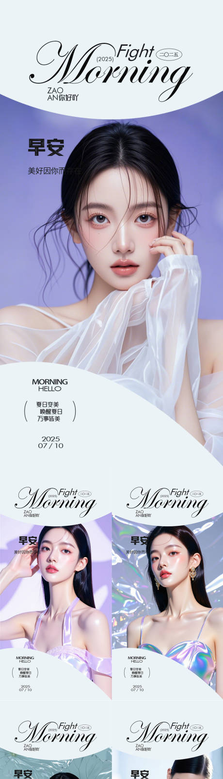 源文件下载【医美早安日签海报（AI模特）】编号：95390031791174428