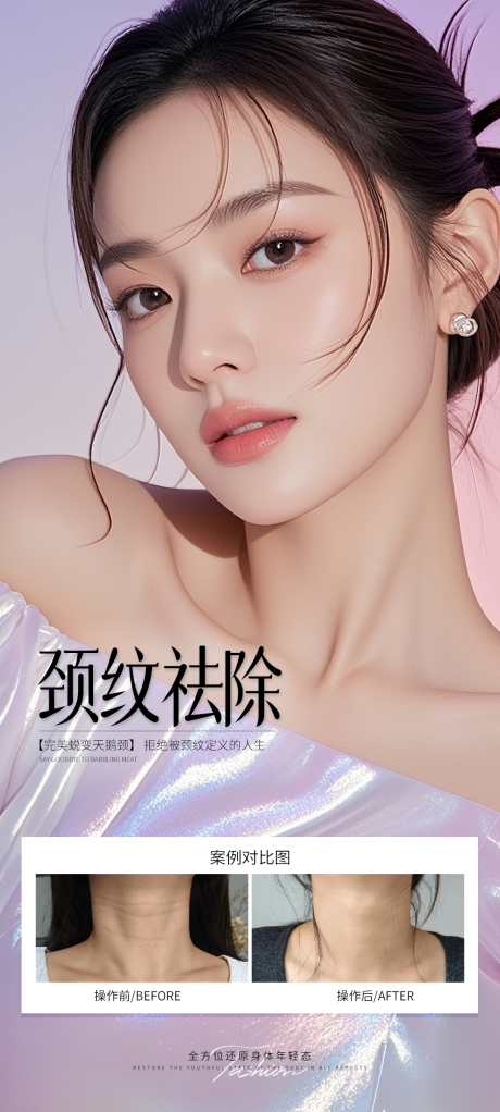 源文件下载【享设计】搜索编号：48890032096773497【颈纹消除海报】