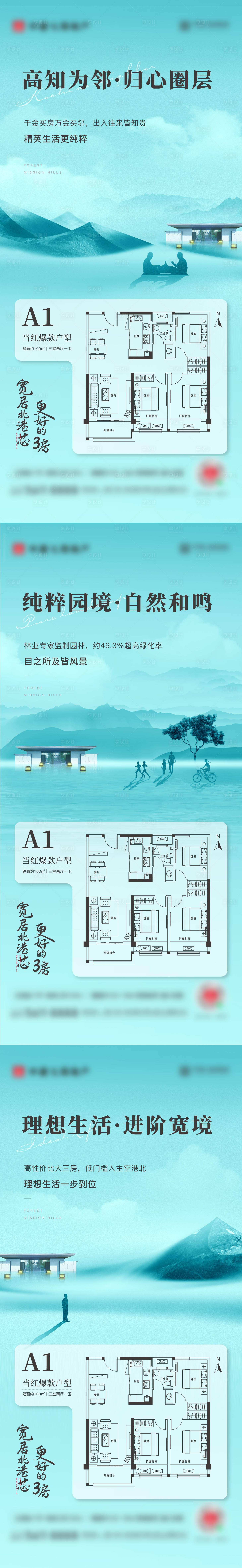 源文件下载【地产户型价值点系列海报】编号：88160032144983658