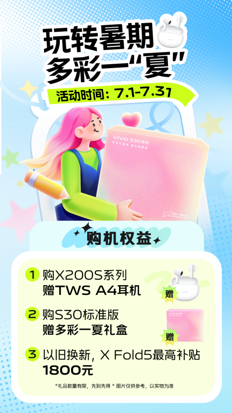 源文件下载【暑期购机权益活动海报】编号：36360031840754666