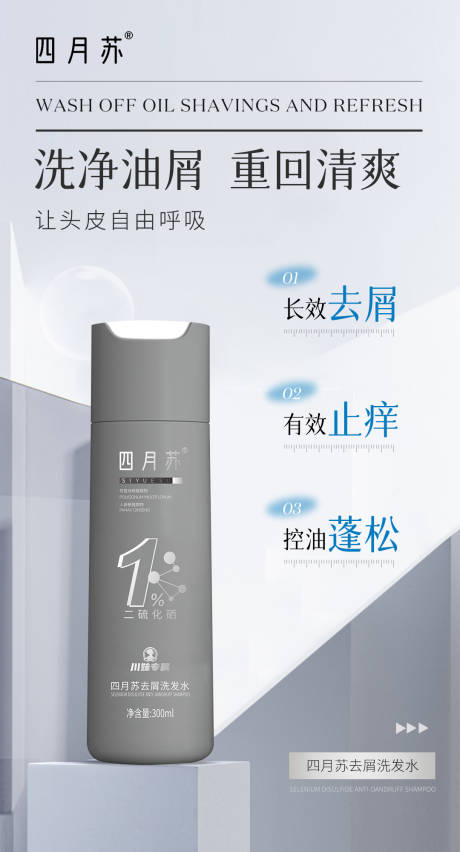 源文件下载【去屑洗发水功效卖点海报】编号：70740031907217200