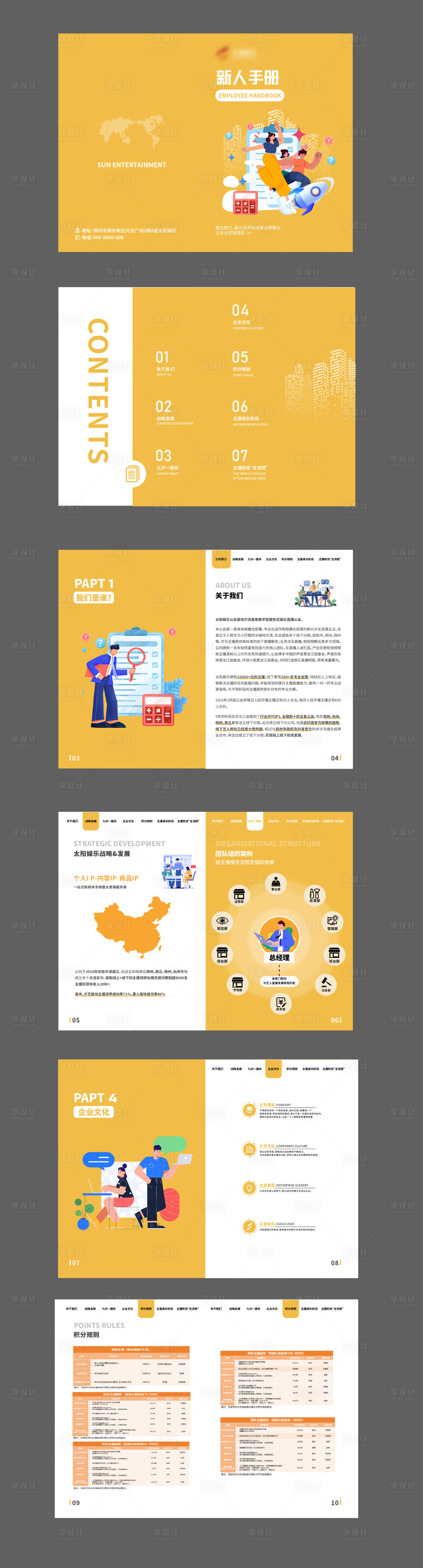 源文件下载【享设计】搜索编号：67410032271973433【员工手册】