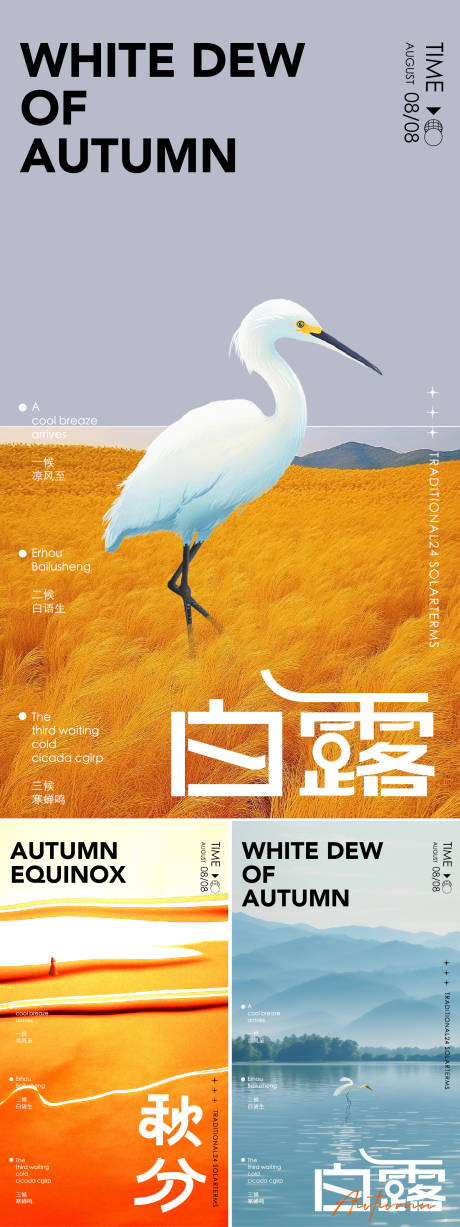 秋天节气海报