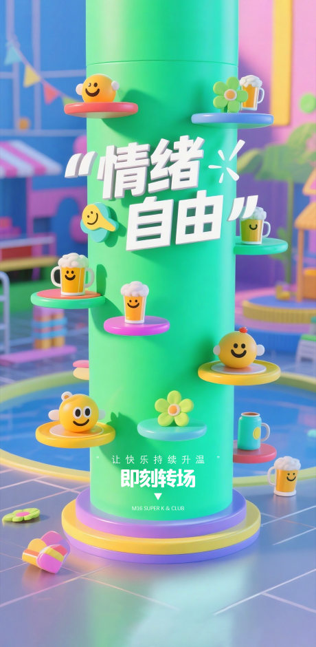 源文件下载【享设计】搜索编号：15680032581778633【酒吧KTV转场预定撩客海报情绪自由】
