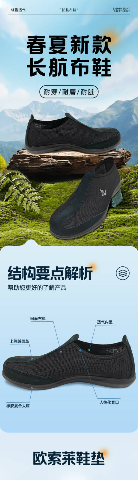 春夏新款长航帆布鞋详情页